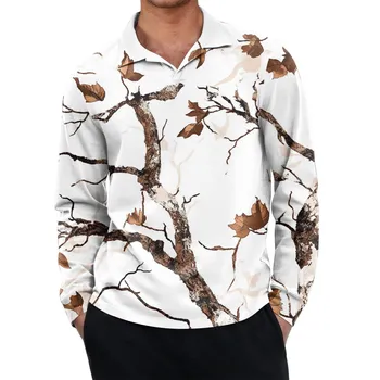 Men s Casual Retro Small V-neck Long-sleeved Top L чёрный