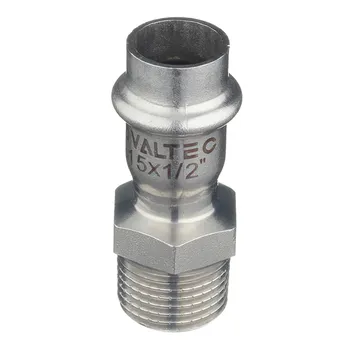 Соединитель VALTEC (VTi.901.I.001504) 15 мм х 1/2 НР(ш) нержавеющая сталь