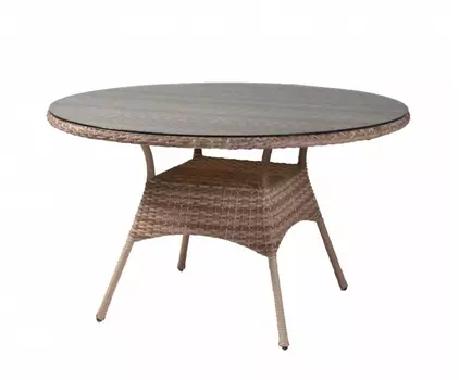 Стол круглый разборный 130 DECO светло-коричневый