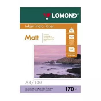 Бумага Lomond 0102006 A4/170г/м2/100л./белый матовое/матовое для струйной печати