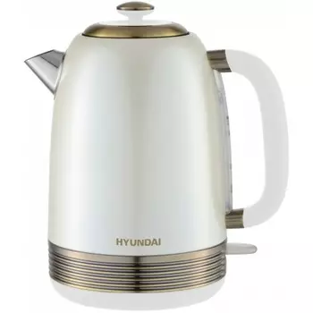 Чайник электрический Hyundai HYK-S4500 жемчужный/золотистый