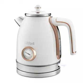 Чайник электрический Kitfort КТ-6102-3 белый с золотом