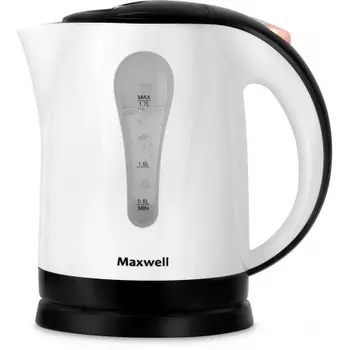 Чайник электрический Maxwell MW-1079 1.7л. 2200Вт белый/черный (пластик)
