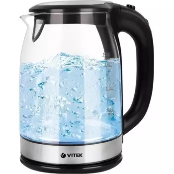 Чайник электрический Vitek VT-7095 1.8л. 2200Вт прозрачный (стекло)