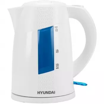 Чайник Hyundai HYK-P2407 1.7л. 2200Вт белый/голубой (пластик)