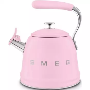 Чайник SMEG,WKF01PK стиль 50-х г.г., со свистком, 2.3 л, индикация уровня воды, цвет розовый