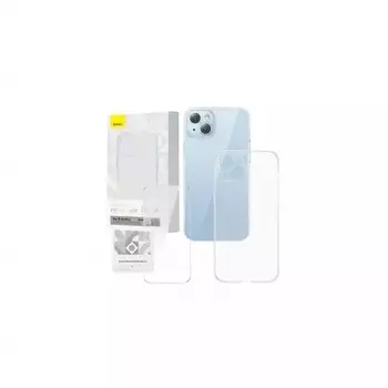 Чехол Baseus Corning Series для iPhone 14 Plus + защитное стекло 2шт Transparent/прозрачный (P60112202201-02)