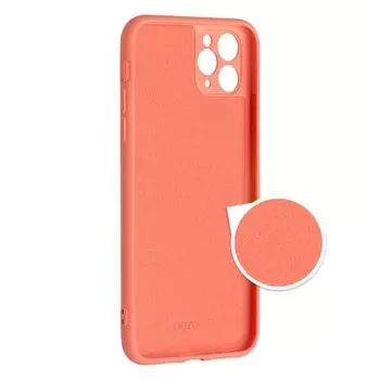Чехол клип-кейс PERO LIQUID SILICONE для Apple iPhone 12/12 Pro коралловый
