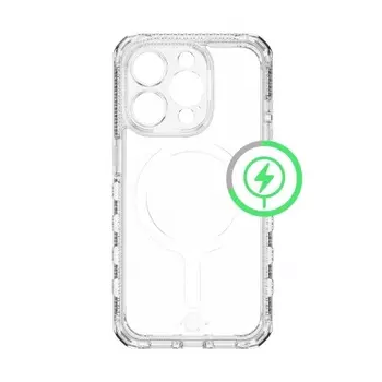 Чехол-накладка ITSKINS SUPREME R CLEAR MagSafe для iPhone 15 Pro Max, белый/прозрачный