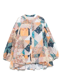 Блузка в технике пэчворк ETRO KIDS, синий