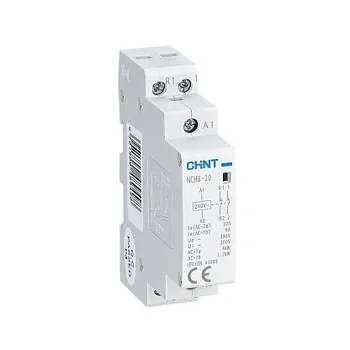 Контактор модульный двухполюсный (2P) 20А 230 В, AC, IP20, CHINT NCH8-20/02 (256053)