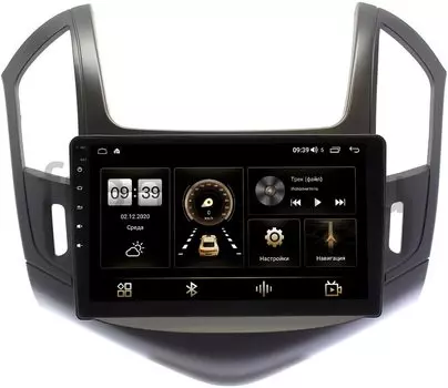 Штатная магнитола Chevrolet Cruze I 2012-2015 (черная) LeTrun 4196-9-240 на Android 10 (6/128, DSP, QLed) С оптическим выходом (+ Камера заднего вида в подарок!)