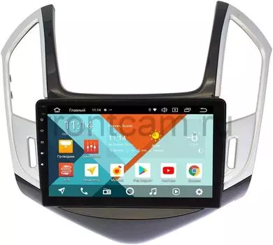 Штатная магнитола Chevrolet Cruze I 2012-2015 (черно-серый глянец) Wide Media KS9265QR-3/32 DSP CarPlay 4G-SIM на Android 10 (+ Камера заднего вида в подарок!)