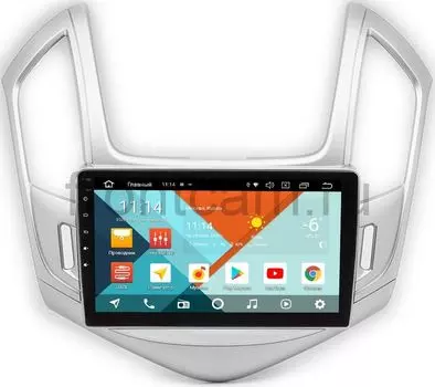 Штатная магнитола Chevrolet Cruze I 2012-2015 (серебро) Wide Media KS9-242QR-3/32 DSP CarPlay 4G-SIM на Android 10 (+ Камера заднего вида в подарок!)