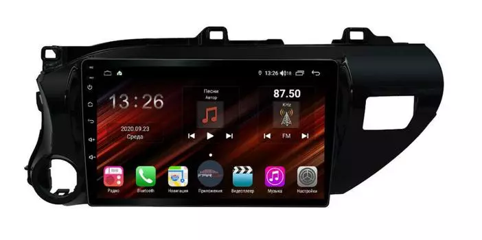 Штатная магнитола FarCar s400 Super HD для Toyota Hilux на Android (XH1077R) (+ Камера заднего вида в подарок!)