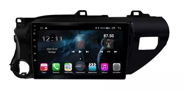 Штатная магнитола FarCar s400 Toyota Hilux на Android (H1077R) (+ Камера заднего вида в подарок!)