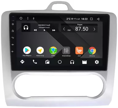 Штатная магнитола Ford Focus 2005-2011 с климатом Wide Media CF9060-OM-4/64 на Android 9.1 (TS9, DSP, 4G SIM, 4/64GB) (+ Камера заднего вида в подарок!)