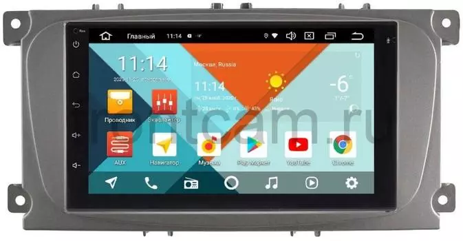Штатная магнитола Ford Focus, C-Max, Mondeo Wide Media KS7001QR-3/32-RP-FRCMD-54 на Android 10 (DSP CarPlay 4G-SIM) (+ Камера заднего вида в подарок!)