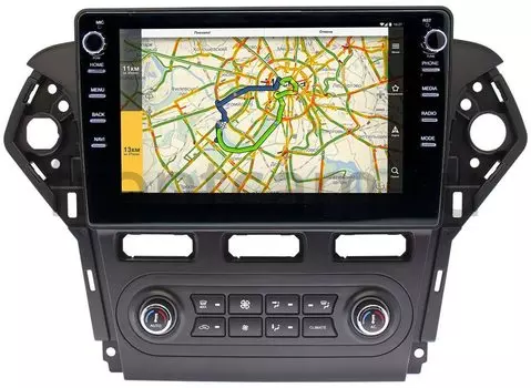 Штатная магнитола Ford Mondeo IV 2007-2015 (черная) LeTrun 3149-1018 для авто с Blaupunkt на Android 10 (DSP 2/16 с крутилками) (+ Камера заднего вида в подарок!)