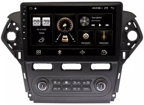 Штатная магнитола Ford Mondeo IV 2007-2015 (черная) LeTrun 4165-1018 для авто с Blaupunkt на Android 10 (4G-SIM, 3/32, DSP, QLed) (+ Камера заднего вида в подарок!)