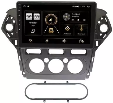 Штатная магнитола Ford Mondeo IV 2007-2015 (черная) LeTrun 4165-1019 на Android 10 (4G-SIM, 3/32, DSP, QLed) (+ Камера заднего вида в подарок!)