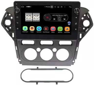 Штатная магнитола Ford Mondeo IV 2007-2015 (черная) LeTrun BPX410-1019 на Android 10 (4/32, DSP, IPS, с голосовым ассистентом, с крутилками) (+ Камера заднего вида в подарок!)
