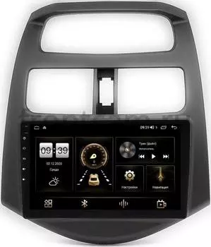 Штатная магнитола Chevrolet Spark III 2009-2016 (глянцевая) LeTrun 4196-9164 на Android 10 (6/128, DSP, QLed) С оптическим выходом (+ Камера заднего вида в подарок!)