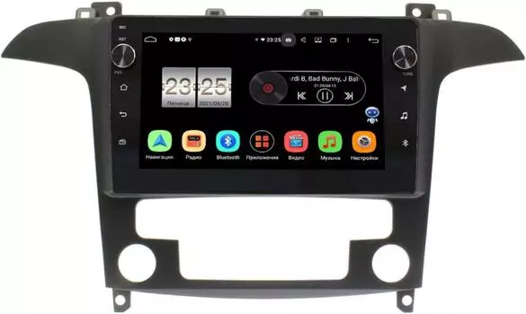 Штатная магнитола Ford S-MAX 2006-2015 (с климат-контролем) LeTrun BPX609-9486 на Android 10 (4/64, DSP, IPS, с голосовым ассистентом, с крутилками) (+ Камера заднего вида в подарок!)