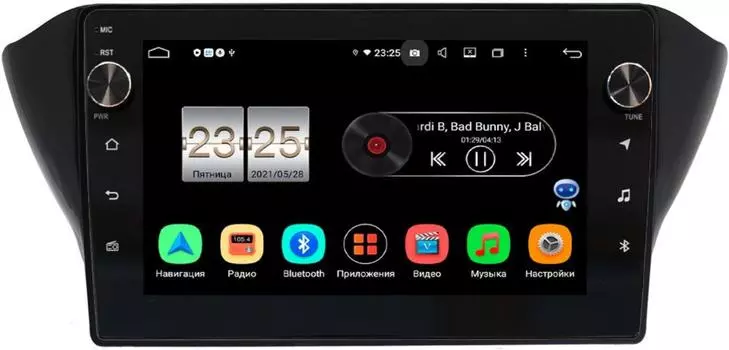 Штатная магнитола Geely Atlas 2016-2021 LeTrun BPX410-1072 на Android 10 (4/32, DSP, IPS, с голосовым ассистентом, с крутилками) (+ Камера заднего вида в подарок!)