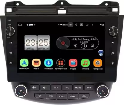 Штатная магнитола Honda Accord 7 (VII) 2002-2008 LeTrun BPX410-1073 на Android 10 (4/32, DSP, IPS, с голосовым ассистентом, с крутилками) (+ Камера заднего вида в подарок!)