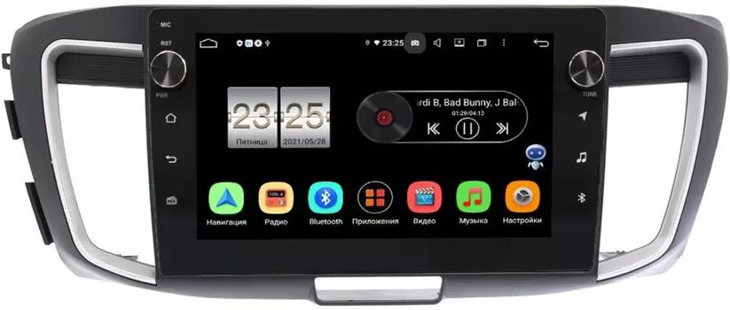 Штатная магнитола Honda Accord 9 (IX) 2013-2015 LeTrun BPX410-1156 на Android 10 (4/32, DSP, IPS, с голосовым ассистентом, с крутилками) (+ Камера заднего вида в подарок!)
