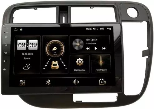 Штатная магнитола Honda Civic 7 (VII) 2000-2005 (без климата) LeTrun 4166-9-226 на Android 10 (4G-SIM, 3/32, DSP, QLed) (правый руль) (+ Камера заднего вида в подарок!)