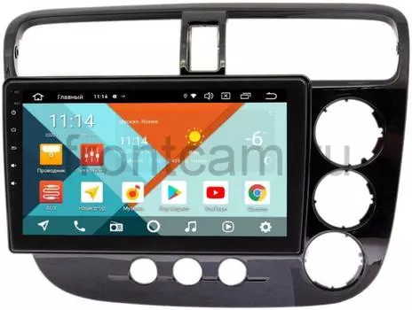 Штатная магнитола Honda Civic 7 (VII) 2000-2005 (с климатом) Wide Media KS9206QR-3/32 DSP CarPlay 4G-SIM Android 10 (правый руль) (+ Камера заднего вида в подарок!)