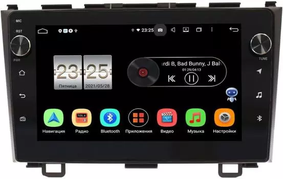 Штатная магнитола Honda CR-V III 2007-2012 LeTrun BPX609-9008 на Android 10 (4/64, DSP, IPS, с голосовым ассистентом, с крутилками) (+ Камера заднего вида в подарок!)