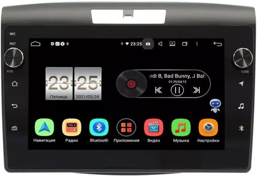 Штатная магнитола Honda CR-V IV 2012-2016 LeTrun BPX609-9419 на Android 10 (4/64, DSP, IPS, с голосовым ассистентом, с крутилками) (+ Камера заднего вида в подарок!)