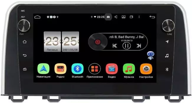Штатная магнитола Honda CR-V V 2016-2021 LeTrun BPX410-766 на Android 10 (4/32, DSP, IPS, с голосовым ассистентом, с крутилками) (+ Камера заднего вида в подарок!)