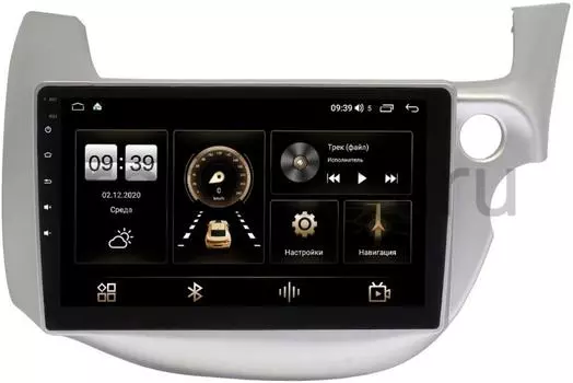 Штатная магнитола Honda Fit II 2008-2014 (светло-серая) LeTrun 4165-10-671 на Android 10 (4G-SIM, 3/32, DSP, QLed) (+ Камера заднего вида в подарок!)
