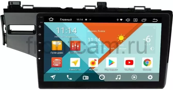 Штатная магнитола Honda Fit III, Jazz III 2015-2017 Wide Media KS10-468QR-3/32 DSP CarPlay 4G-SIM на Android 10 (+ Камера заднего вида в подарок!)