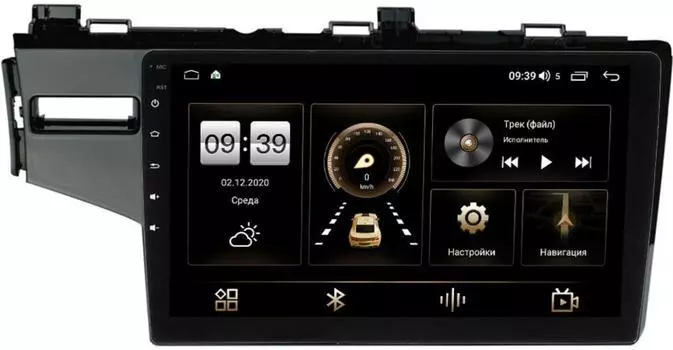 Штатная магнитола Honda Jazz III 2015-2021 (левый руль) LeTrun 4165-10-468 на Android 10 (4G-SIM, 3/32, DSP, QLed) (+ Камера заднего вида в подарок!)