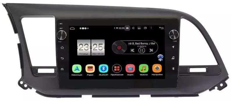 Штатная магнитола Hyundai Elantra VI (AD) 2015-2019 LeTrun BPX609-9026 для авто с камерой на Android 10 (4/64, DSP, IPS, с голосовым ассистентом, с крутилками) (+ Камера заднего вида в подарок!)