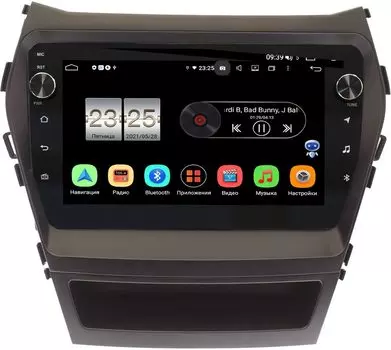 Штатная магнитола Hyundai Santa Fe III 2012-2018 LeTrun BPX609-9022 на Android 10 (4/64, DSP, IPS, с голосовым ассистентом, с крутилками) (+ Камера заднего вида в подарок!)
