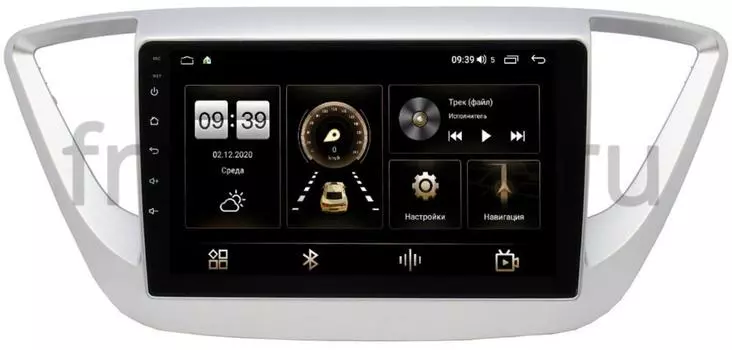 Штатная магнитола Hyundai Solaris II 2017-2020 LeTrun 4196-9039 на Android 10 (6/128, DSP, QLed) С оптическим выходом (+ Камера заднего вида в подарок!)