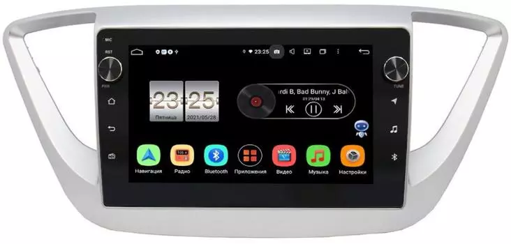 Штатная магнитола Hyundai Solaris II 2017-2021 LeTrun BPX609-9039 на Android 10 (4/64, DSP, IPS, с голосовым ассистентом, с крутилками) (+ Камера заднего вида в подарок!)