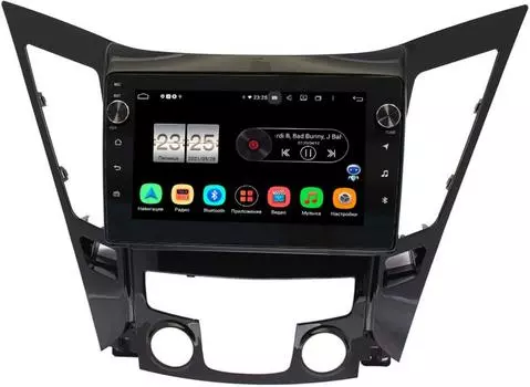 Штатная магнитола Hyundai Sonata VI (YF) 2009-2014 LeTrun BPX609-9114 на Android 10 (4/64, DSP, IPS, с голосовым ассистентом, с крутилками) (+ Камера заднего вида в подарок!)