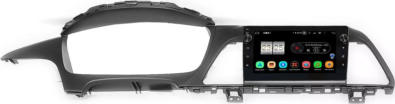 Штатная магнитола Hyundai Sonata VII (LF) 2014-2017 LeTrun BPX609-9040 для авто без усилителя на Android 10 (4/64, DSP, IPS, с голосовым ассистентом, с крутилками) (+ Камера заднего вида в подарок!)