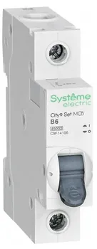 Автоматический выключатель Systeme Electric C9F14106 City9 Set B 6А 1P 4.5kA 230В