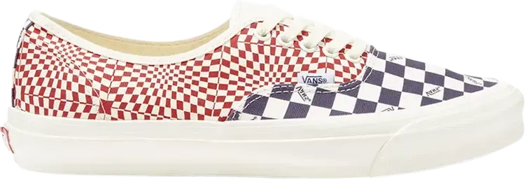 Кеды Vans OG Authentic LX Logo Check Indigo Red, красный