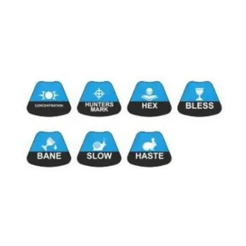 Набор жетонов заклинаний — синий, War Tiles - RPG Tokens