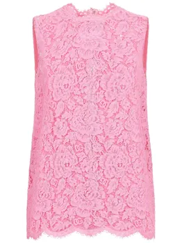 Кружевной топ DOLCE & GABBANA, розовый