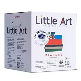 LITTLE ART Подгузники для новорожденных, гипоаллергенные, ультратонкие, размер NB до 3-5 кг 36